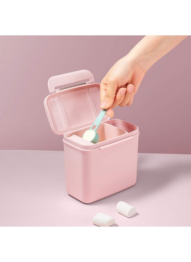 Formula Dispenser With Scoop Milk Powder Formula Containers For Travel Baby Food Storage And Snack Cup For Outdoor Activities On-The-Go Pink(Outer Box Capacity: 0.92 Lb(420 G))