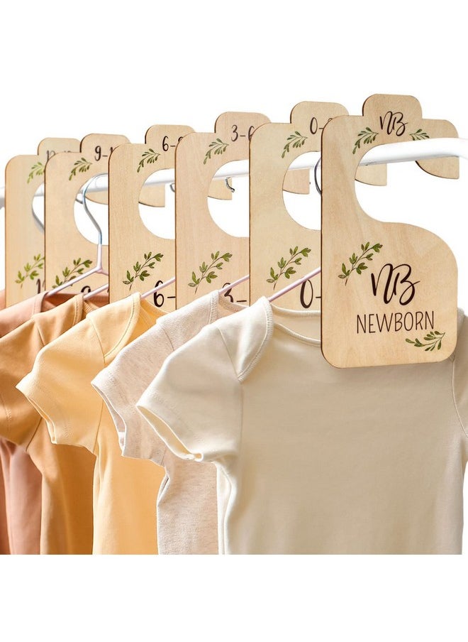 Beautiful Wooden Baby Closet Dividers For Clothes - Double-Sided Organizer From Newborn To 24 Months - Adorable Nursery Decor Hanger Dividers Easily Organize Your Little Baby Girls Or Boys Room