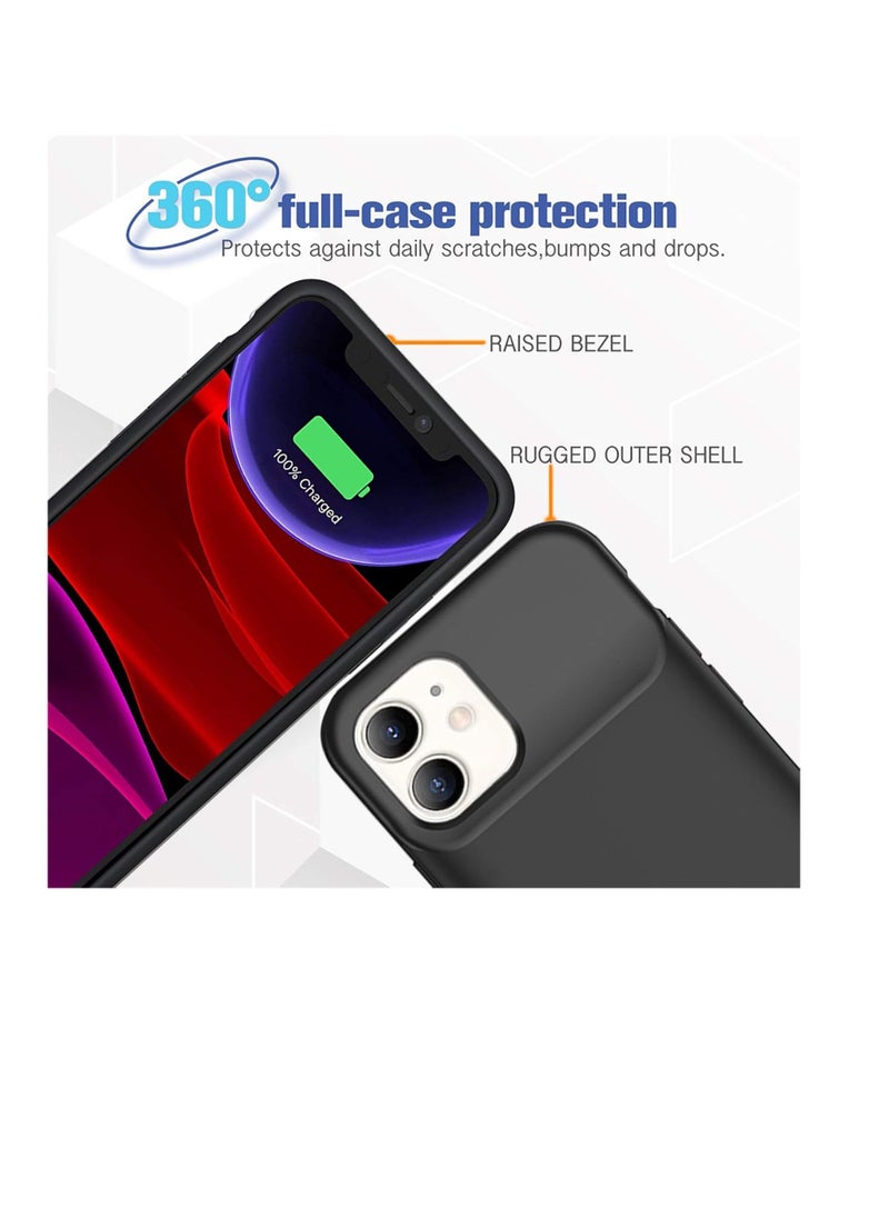 Battery Case for iPhone Pro 11, Newest 7000mAh Slim Portable Protective Charging case Compatible with iPhone 11 (6.1 inch) Rechargeable Battery Pack Charger Case