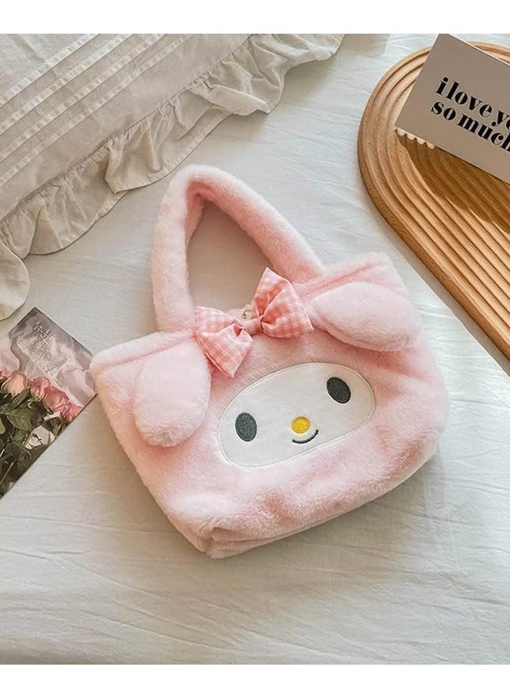 Cute Girls Plush Bag Handbag Mini Stuffed Animal Bag Suitable for Birthday Gifts School Bags School Supplies (Melody Bags)