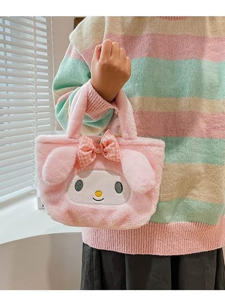 Cute Girls Plush Bag Handbag Mini Stuffed Animal Bag Suitable for Birthday Gifts School Bags School Supplies (Melody Bags)