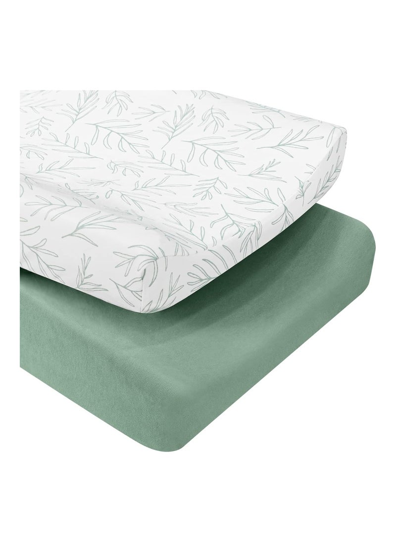 Changing Pad Cover For Baby Girls And Boys, Pack Of 2, Sage Green