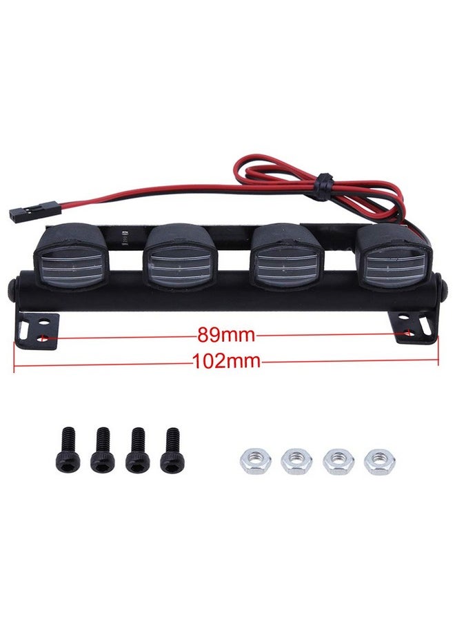 Rc Car Light Bar Kit 4 Leds Body Shell Roof Lights For 1/10 Rc Crawler Car Truck Accessories