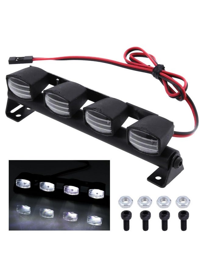 Rc Car Light Bar Kit 4 Leds Body Shell Roof Lights For 1/10 Rc Crawler Car Truck Accessories