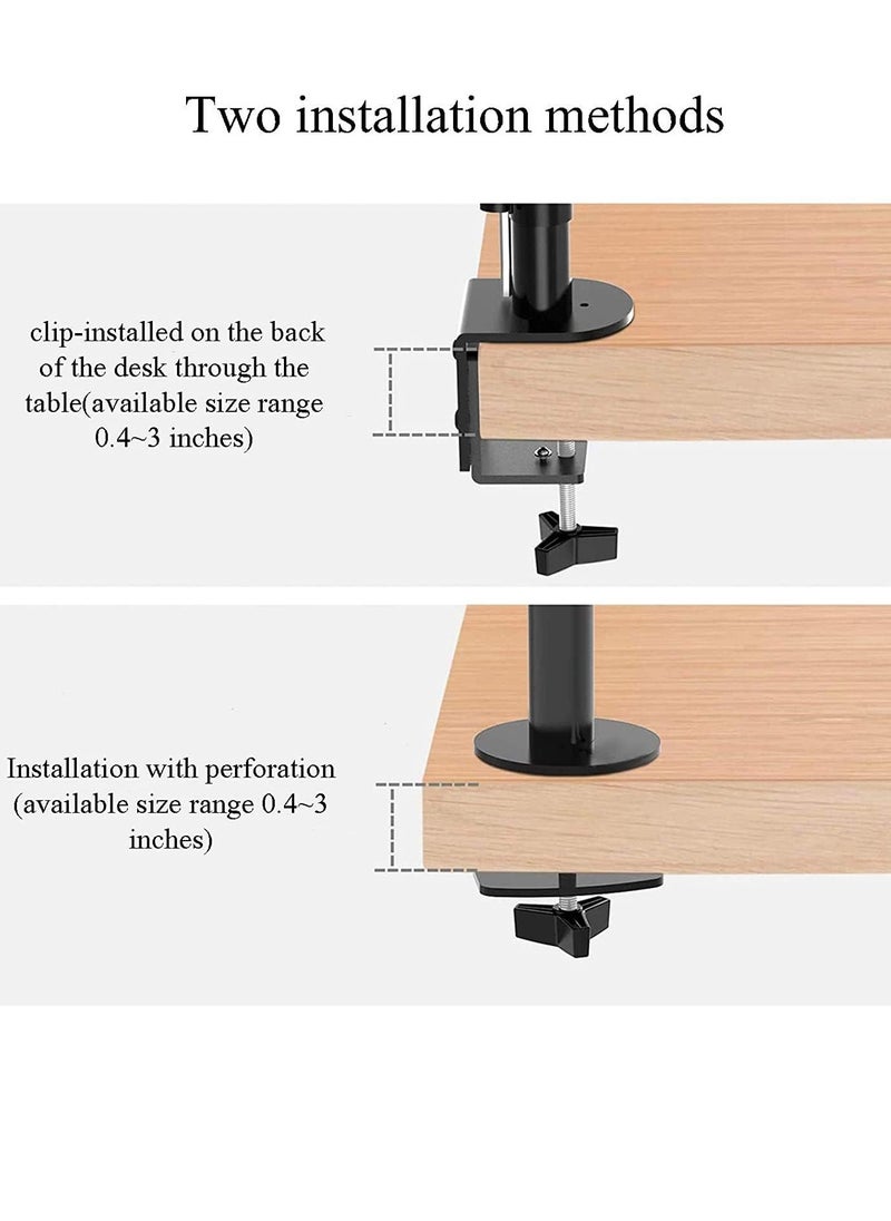 Dual LCD Monitor Desk Mount Stand Heavy Duty Fully Adjustable fits 2 /Two Screens up to 27