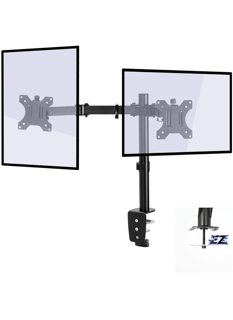 Dual LCD Monitor Desk Mount Stand Heavy Duty Fully Adjustable fits 2 /Two Screens up to 27