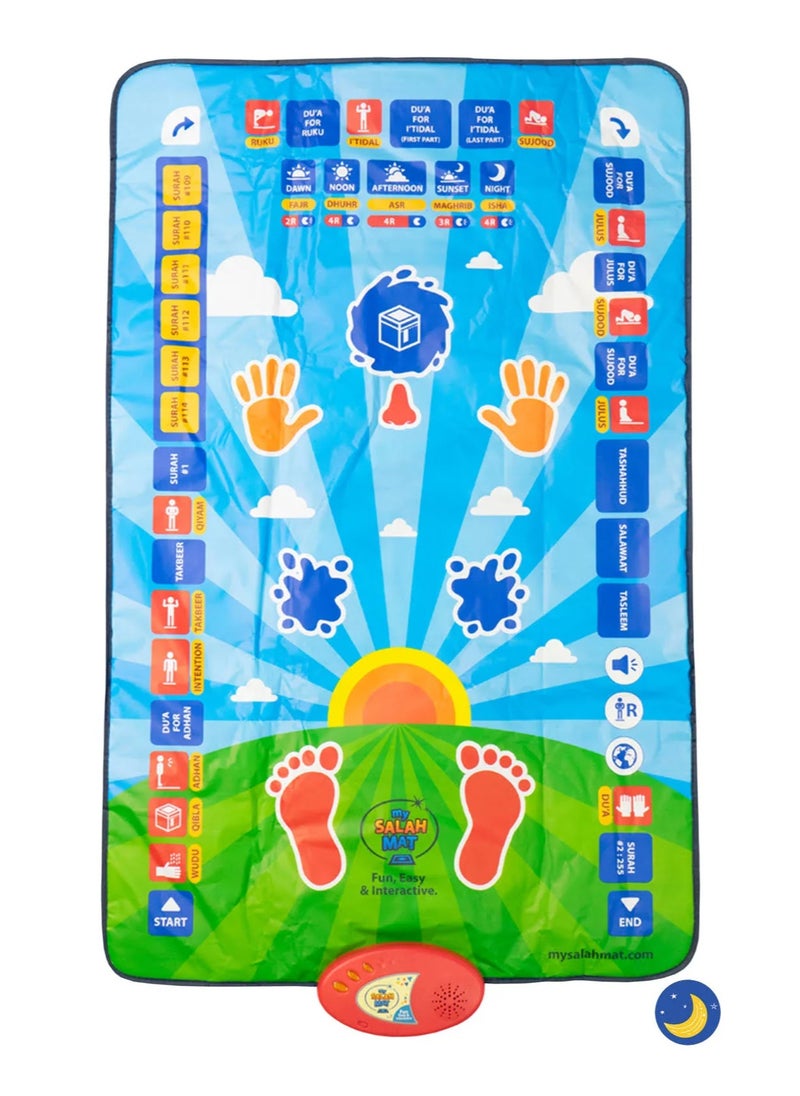 Educational Interactive Prayer Mat for Children Learning Quranic Verses, Arabic Alphabet, and Islamic Prayers, Fun and Engaging Prayer Rug for Kids, Ideal Gift for Muslim Children