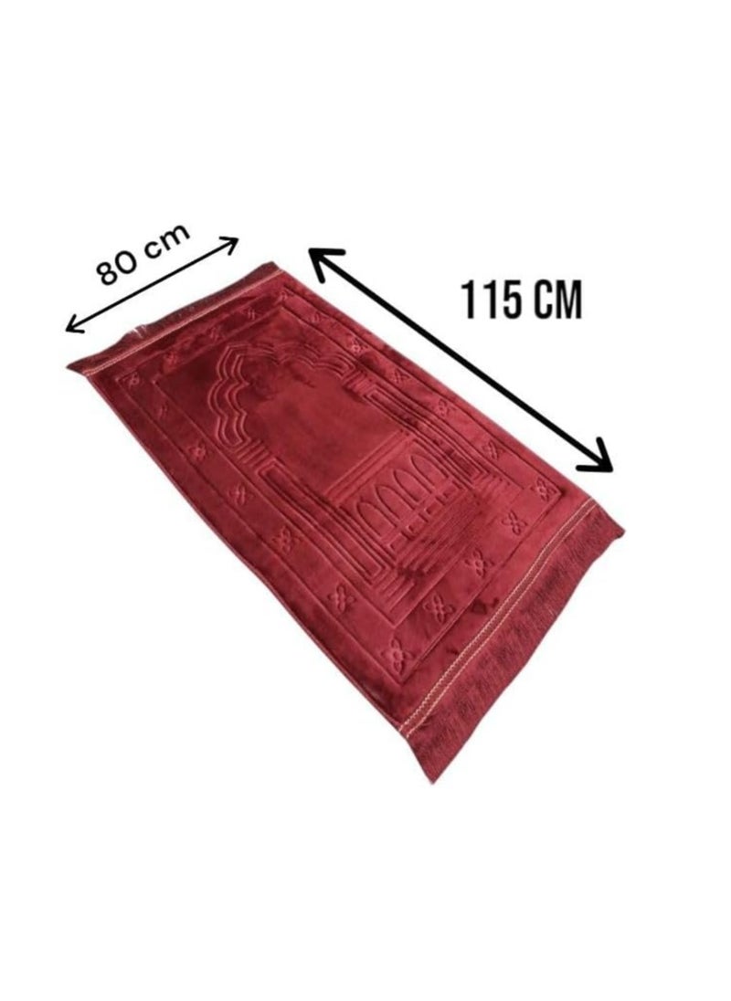 Sajadati Prayer Memory Foam Mat, Large Size (115cm X 80 cm), Made of High-Quality Memory Foam, Comfortable, Supportive, Soft and Durable. Great Gift for Old & with Joints Pain People. (Maroon)