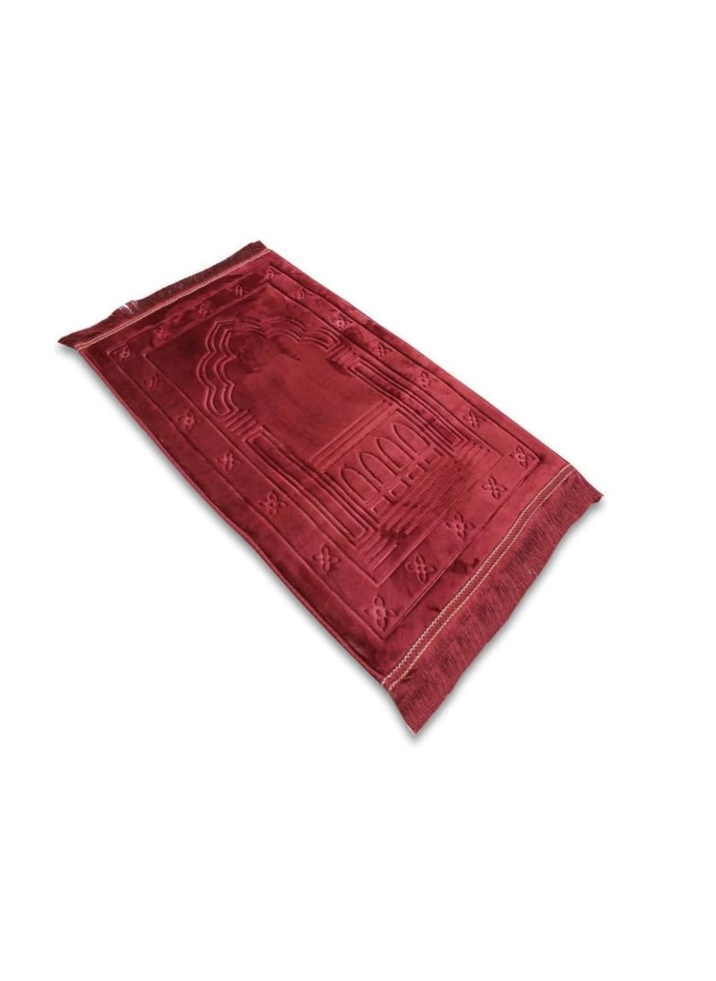 Sajadati Prayer Memory Foam Mat, Large Size (115cm X 80 cm), Made of High-Quality Memory Foam, Comfortable, Supportive, Soft and Durable. Great Gift for Old & with Joints Pain People. (Maroon)