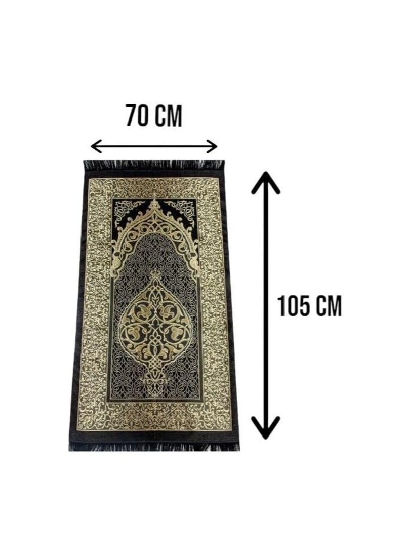 Sajadati Prayer Mat in an Elegant Cylinder Gift Box, Includes Elegant Praying Rug(105cmX70cm) Prayer Beads, Hand Press Digital Counter. Portable and Suitable for all places, Home, Office, Car. Great Gift Box