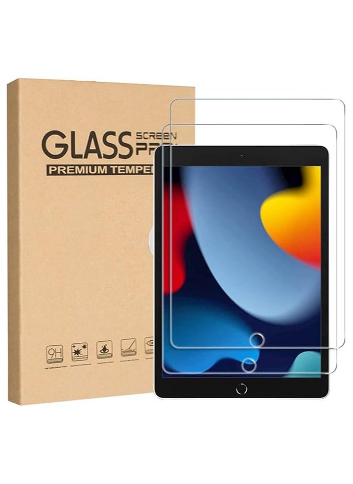 [2 Pack] Screen Protector for Apple iPad 10.2 Inch 9th/8th/7th Generation (2021/2020/2019), 9H Hardness HD Case-Friendly Tempered-Glass Fit 10.2