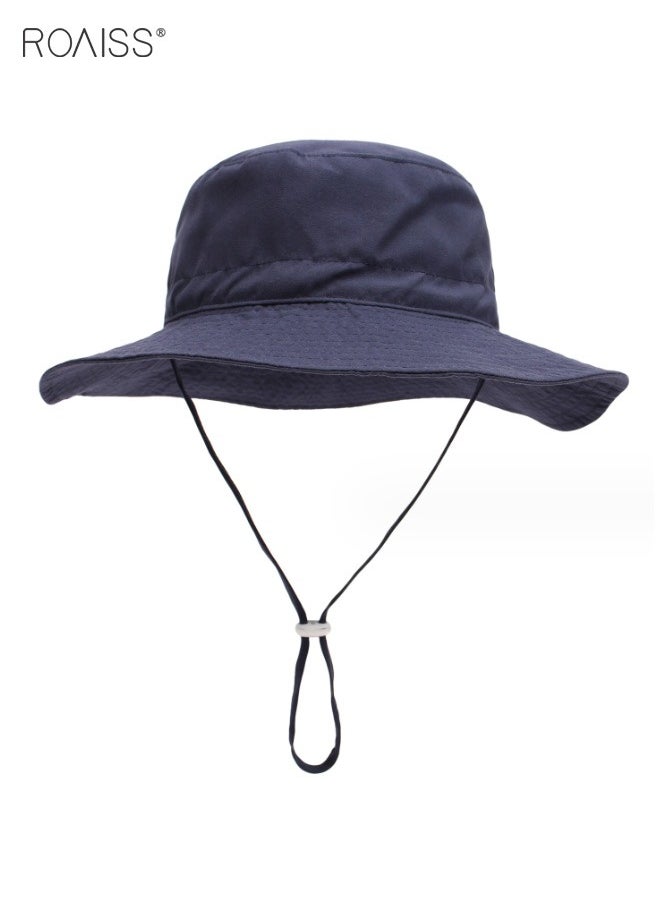 2 Pack Kids Sun Hat Baby Wide Brim Cap Summer Beach Bucket Hat Infant Foldable Fishing Hat Adjustable Toddler Hat