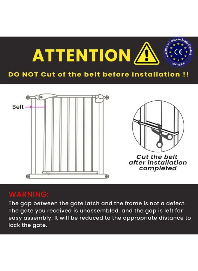 ® Tot Tamer Metal 2 Way Auto Close Baby Safety Gate With 1 Year Manufacturer Warranty, (75-85 Cm) Adjustable,Barrier For Stairs, Door And Hallways, Barrier Fence- Blue