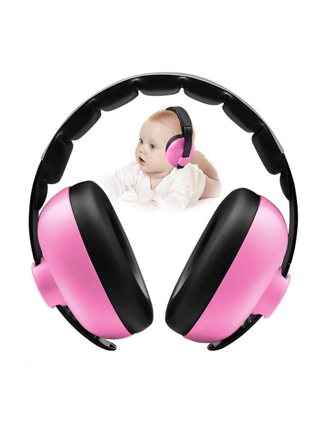 ® Noise Cancellation Ear Muffs For Kids Use Noise-Cancelling Ear Muffs For Baby Toddler Ear Muffs For Noise Reduction Baby Ear Muffs For 0-3 Years Old On Flight Sleep Travel (Pink)