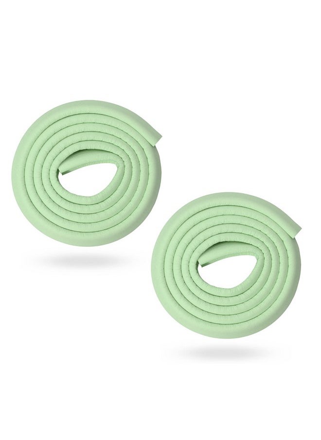 Child Proofing Pre-Taped Edge Guard Strip (13Ft- Pack Of 2) For Sharp Edges Of Furniture & Corners (Light Green Color)