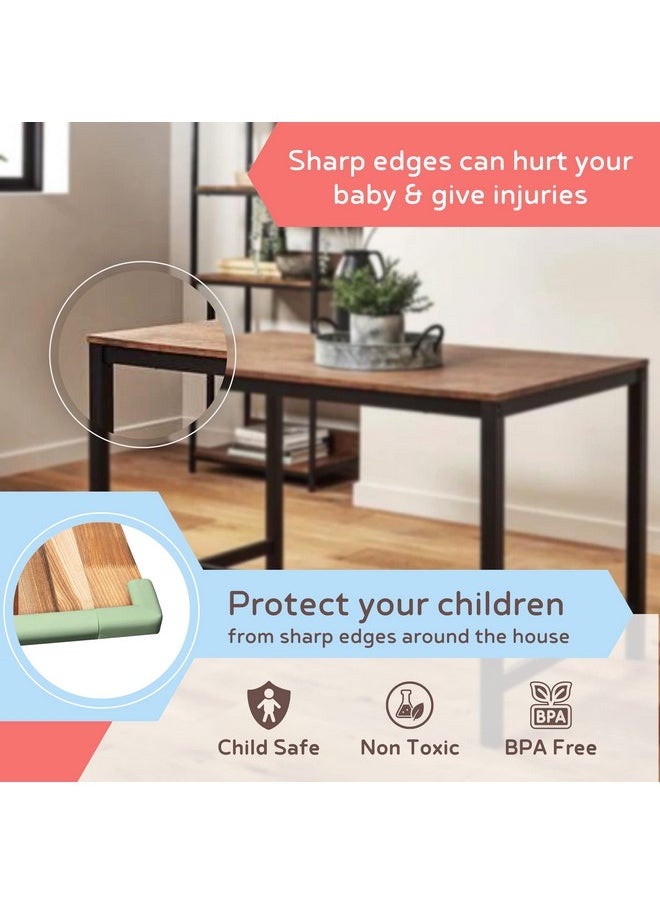 Child Proofing Pre-Taped Edge Guard Strip (13Ft- Pack Of 2) For Sharp Edges Of Furniture & Corners (Light Green Color)