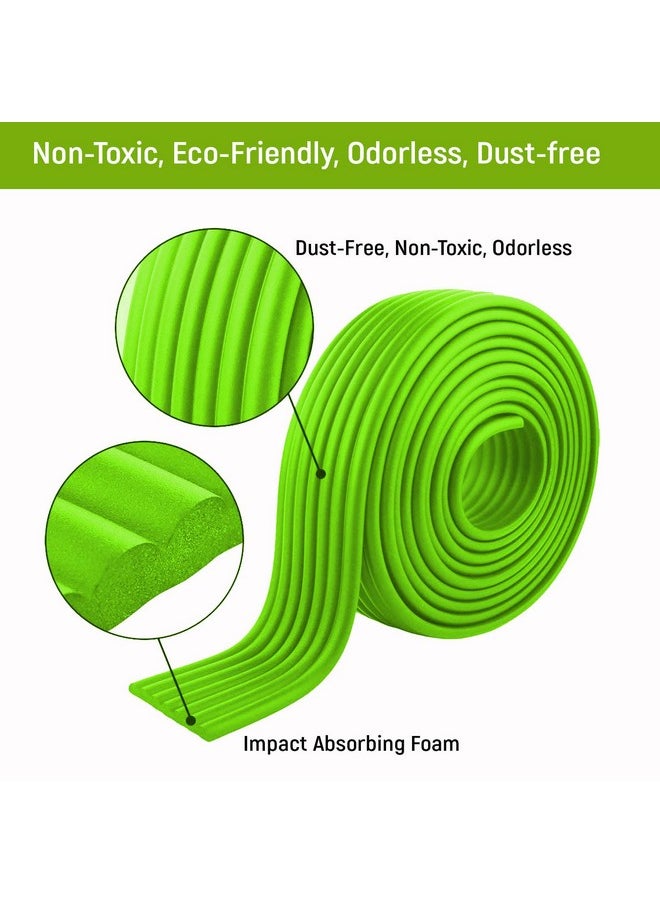 ® (Set Of 2), Soft Cushioned 6.4 Ft / 2 Mtr Multi Functional Edge Guards With Strong 3M Adhesive, Safety For Sharp Edges For Babies- Grass Green