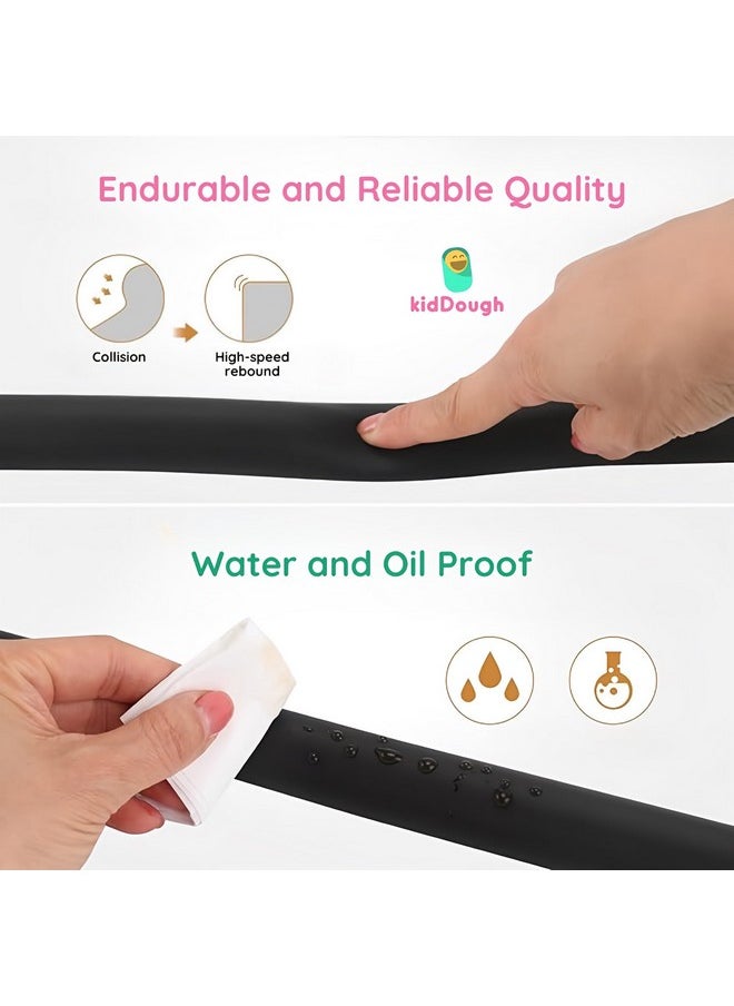 Baby Proofing U-Shape Safety Strip - 2 Meters, Furniture Edge Protector For Kids, For Furniture Thickness Less Than 2 Cm, Corner Protector For Sharp Edges, Baby Safety Products, Black