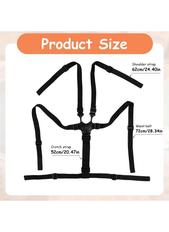 ® Adjustable Baby Safety Harness Belt - 5-Point Secure Chair Strap For Toddlers With Universal Fit For Strollers, High Chairs, Prams - Durable Quick Release Design For Optimal Child Safety