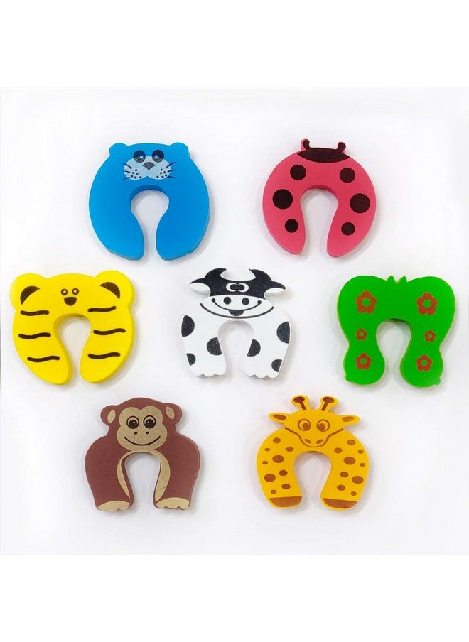 Finger Pinch Door Guard For Baby Safety (Animal Shape-Pack Of 8)-Door Stopper For Protection From Door Slamming & Accidental Door Lock