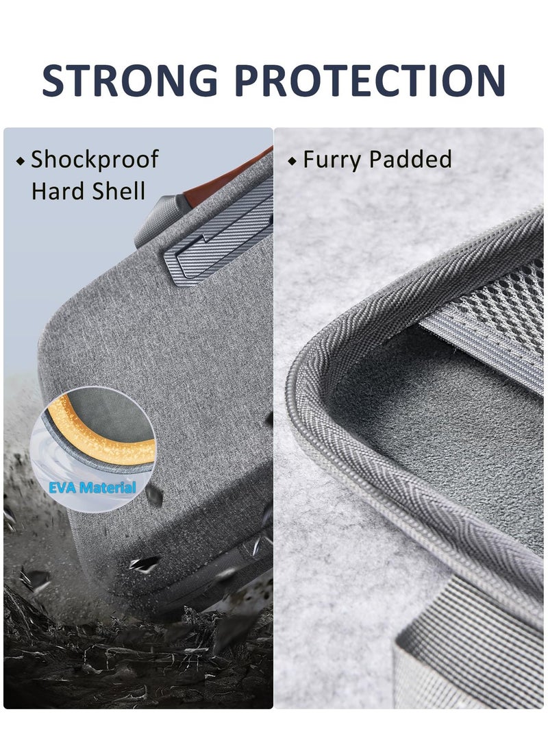 Hard Laptop Work-In Case 14 Inch, 2 in 1 Laptop Bag Lap Desk with Stopper and Book Clip, Shockproof Waterproof Laptop Sleeve with Handle, Compatible with MacBook HP Dell Lenovo ASUS and More - Grey