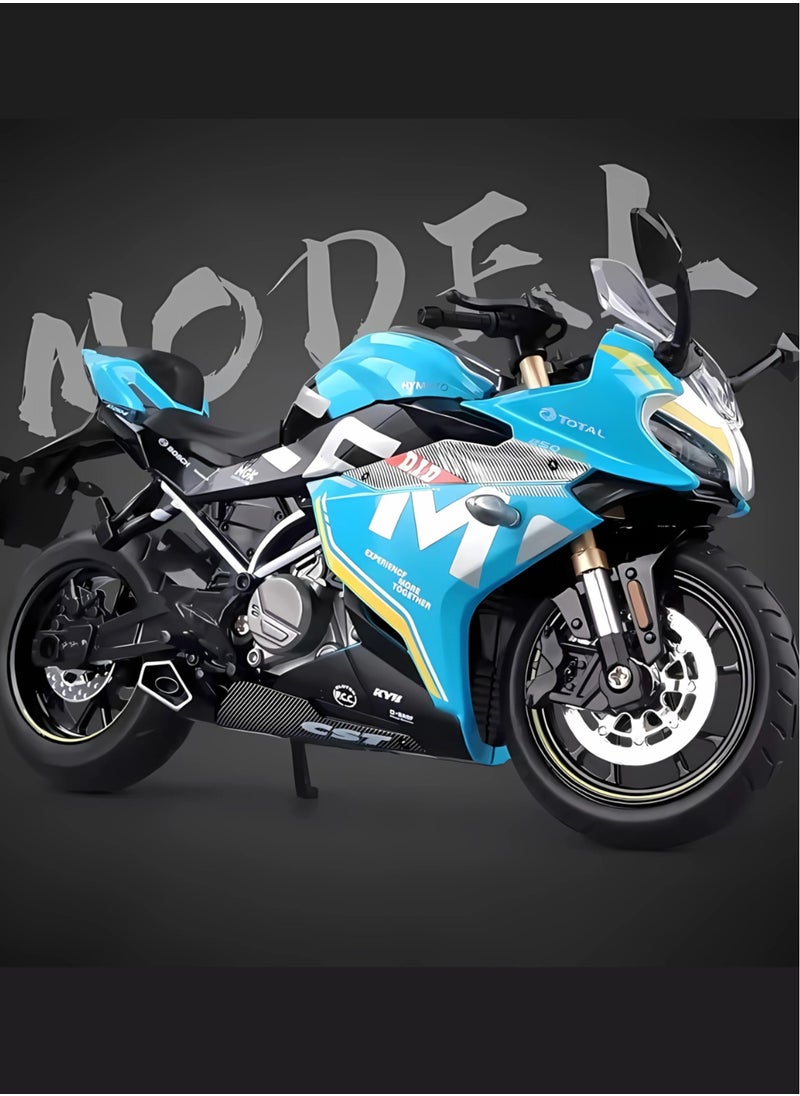 1:12 Simulation Alloy Motorcycle Model - Metal Diecast Collectible Toy Car with Sound and Light Features - Perfect for Kids, Boys, Girls & Children