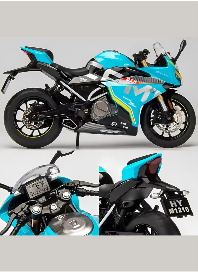 1:12 Simulation Alloy Motorcycle Model - Metal Diecast Collectible Toy Car with Sound and Light Features - Perfect for Kids, Boys, Girls & Children