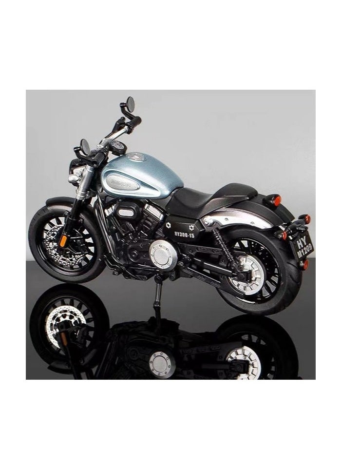 1:12 Simulation Alloy Motorcycle Model - Metal Diecast Collectible Toy Car with Sound and Light Features - Perfect for Kids, Boys, Girls & Children