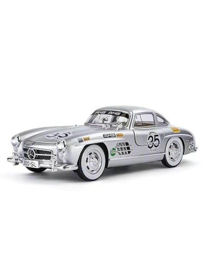 Benz 300 SL Classic Car Model Zinc Alloy Pull-Back Toy with Lights & Sound for Kids, Boys & Girls