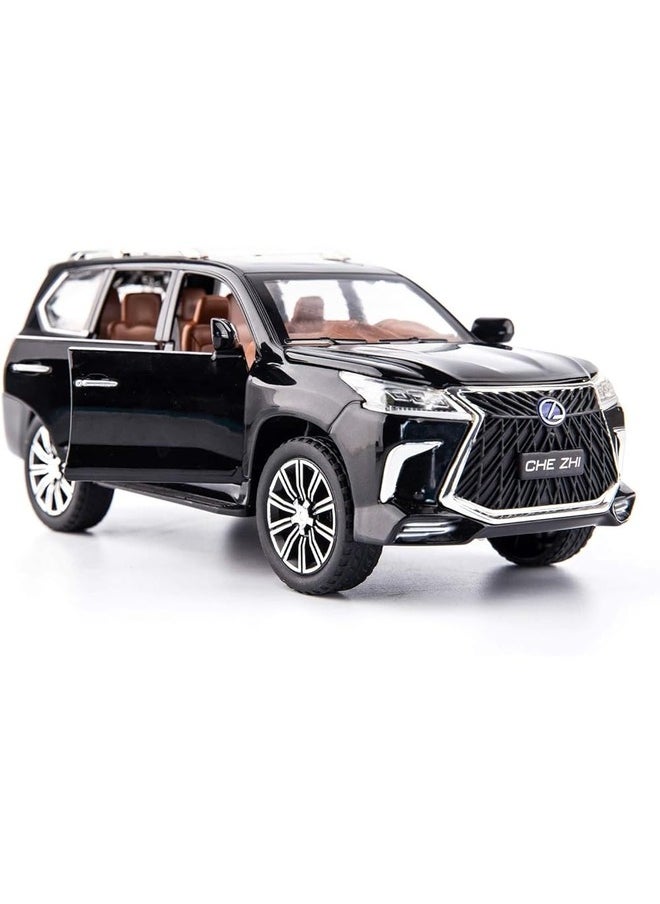 Toyota Land Cruiser V8 1:25 Diecast Model Car Full Door, Hood & Tail Open, Pull-Back Action, Lights & Sound