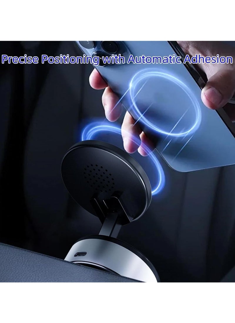 Phone Holder, Vacuum Adsorption Ultra-Stable Suction Cup Magnetic Car Bracke, Electric Suction Cup Magnetic Phone Holder