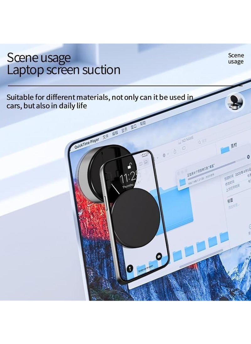 Phone Holder, Vacuum Adsorption Ultra-Stable Suction Cup Magnetic Car Bracke, Electric Suction Cup Magnetic Phone Holder