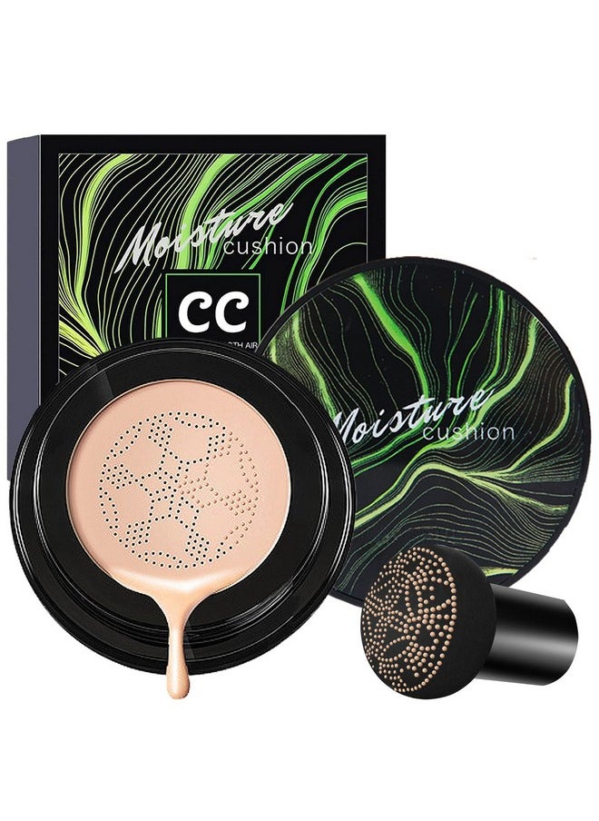 M Head Air Cushion Cc Cream Foundation,Qiufsse Mushroom Head Foundation Bb Cream Makeup Foundation Concealer Brighten Long-Lasting Oil Control And Moisturizing-Natural