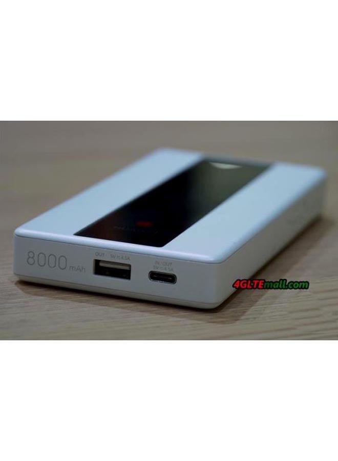 8000.0 mAh Wireless 5G Powerbank Wifi Router White