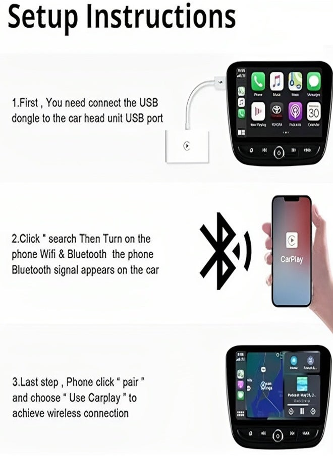 Wireless Receiver For Android Auto, Adapter Turns The Original Wired Car Into A Wireless Car Wifi Navigation Car Box