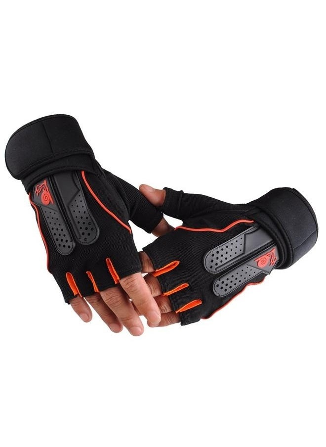 Training Exercise Weight Lifting Half Gloves-Weightlifting Gloves for Men Workout Gloves Mens Wrist Support Lifting Gloves Male Gym Gloves | Workout Gym Accessories for Men Weight Lifting