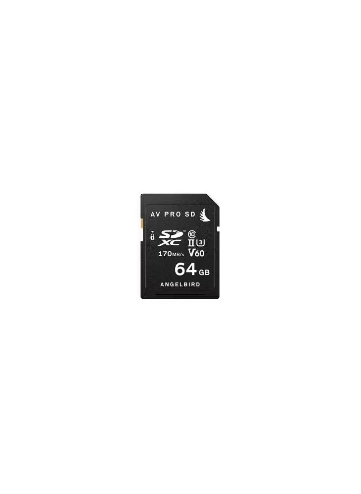 AV PRO SD MK2 Card 64GB, SDXC/ UHS-II / V60 / U3 / Class 10 260 MB/s Write Speed, 4K Video- AVP064SDMK2V60