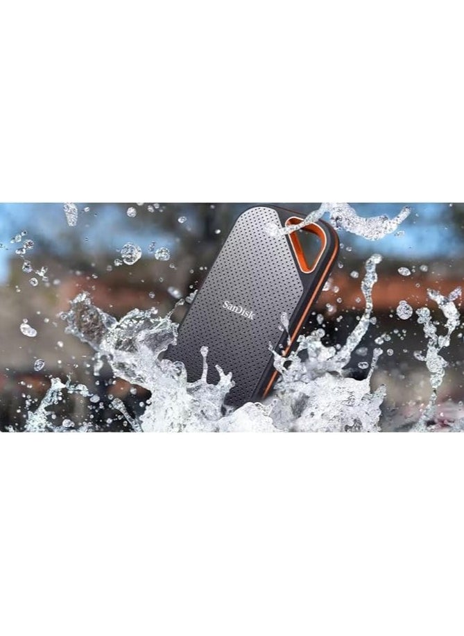 SanDisk 4TB Extreme Portable SSD external drive, up to 1050 MB/s, read, 1,000MB/s write, external SSD, USB-C, solid state drive, IP65 rated for dust and water resistance, Black