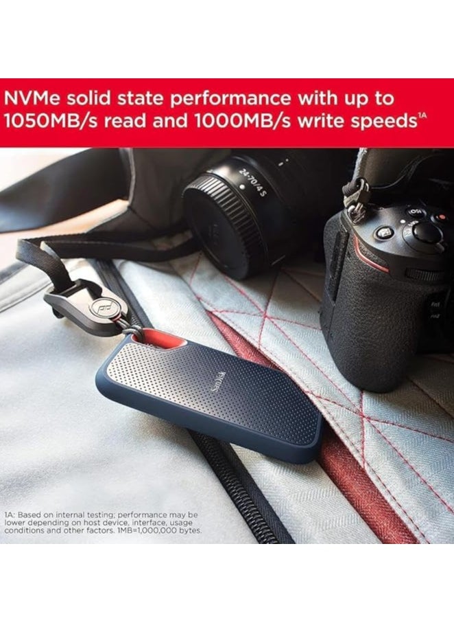 SanDisk 4TB Extreme Portable SSD external drive, up to 1050 MB/s, read, 1,000MB/s write, external SSD, USB-C, solid state drive, IP65 rated for dust and water resistance, Black