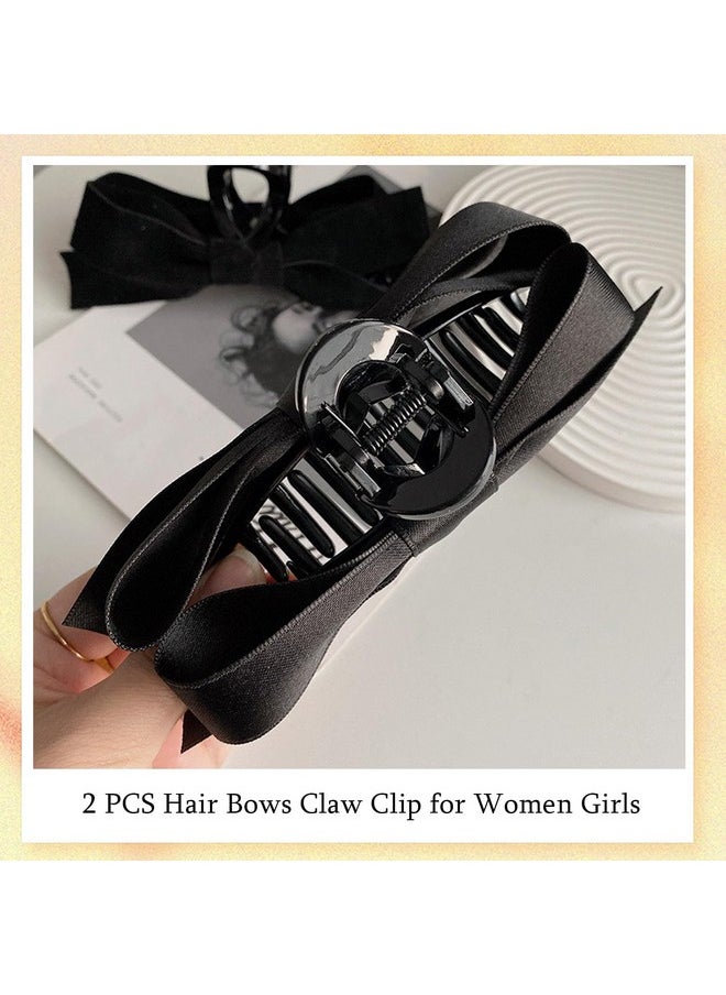 Bow Hair Clips - Nonslip Claw Clips For Thick & Thin Hair, Big Bows For Women And Girls