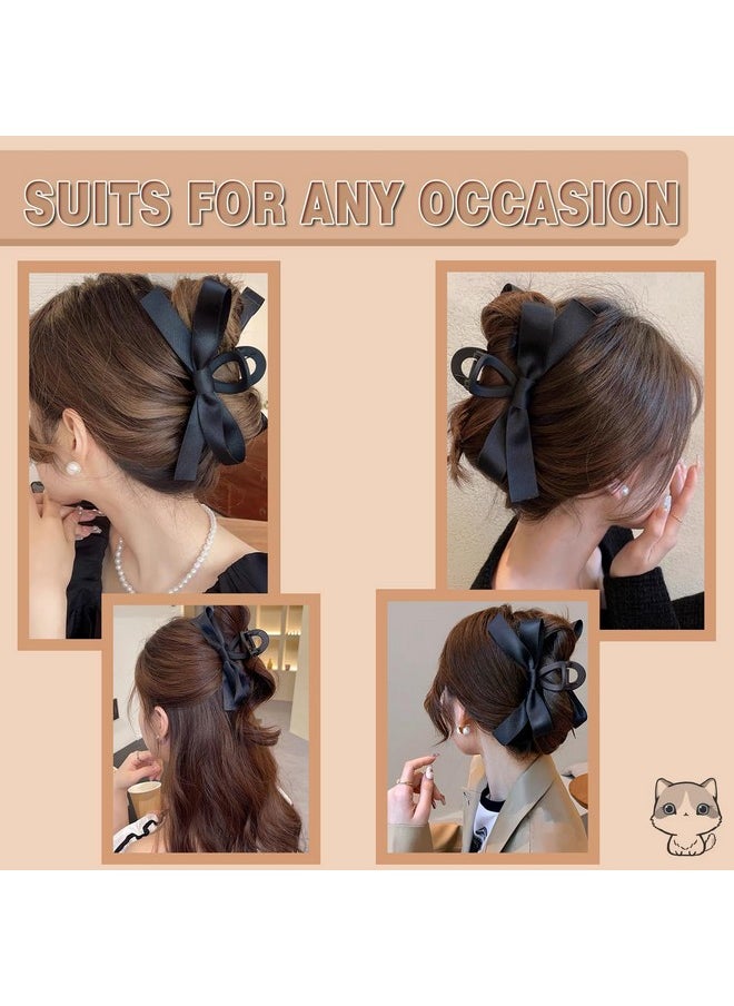 Bow Hair Clips - Nonslip Claw Clips For Thick & Thin Hair, Big Bows For Women And Girls
