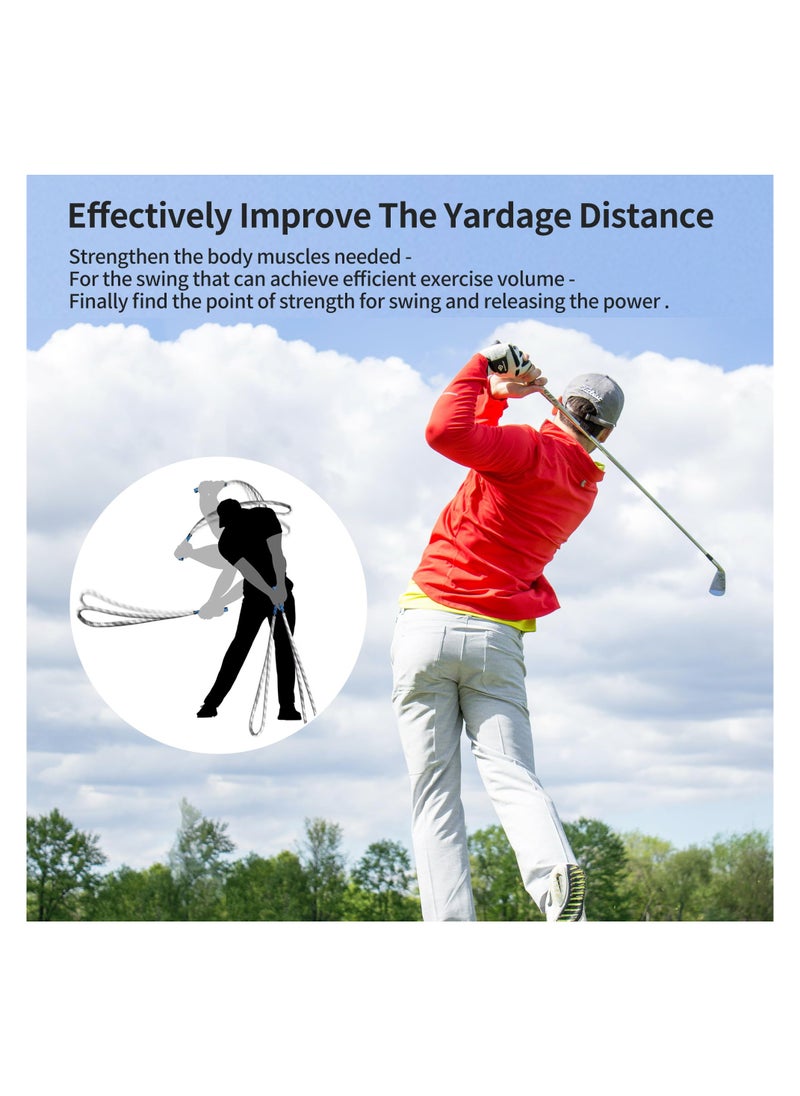 Golf Swing Rope Trainer, Golf Swing Training Aid Warm-up Posture Corrector, Golf Swing Practice Rope for golf Beginner Improve Speed Rhythm Golf Rope Trainer Equipment for Golf Lover