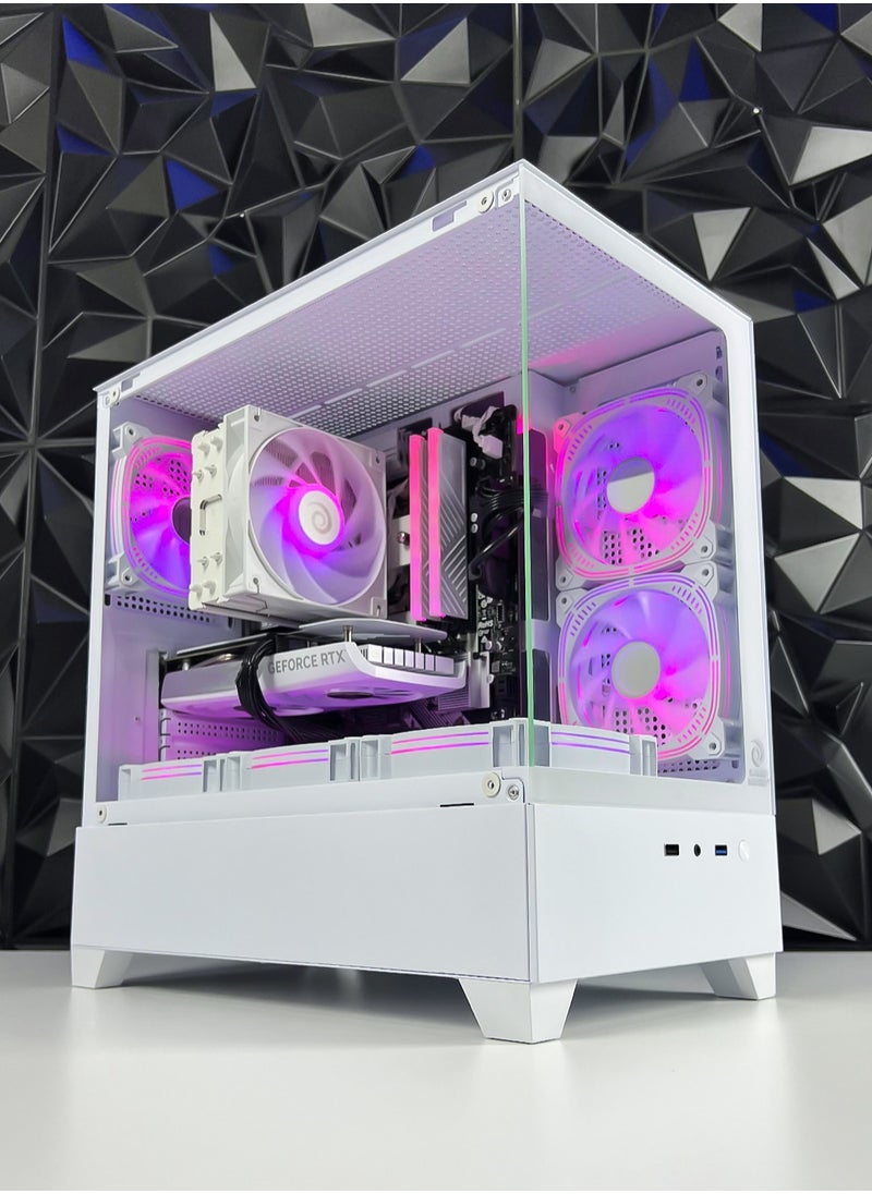 Nova Skye Gaming PC - Intel Core i5-11400F Processor | NVIDIA RTX 4060 8GB GPU | 16GB DDR4 RAM | 1TB M.2 NVMe SSD + 4TB HDD | ARGB Air Cooler | WiFi + Bluetooth Ready | Windows 11 Pro | Game Sekret Desktop Computer Tower (White)