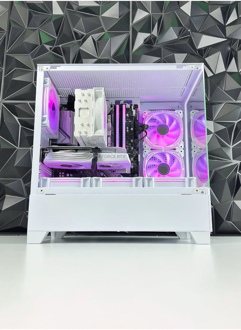 Nova Skye Gaming PC - Intel Core i5-11400F Processor | NVIDIA RTX 4060 8GB GPU | 16GB DDR4 RAM | 1TB M.2 NVMe SSD + 4TB HDD | ARGB Air Cooler | WiFi + Bluetooth Ready | Windows 11 Pro | Game Sekret Desktop Computer Tower (White)