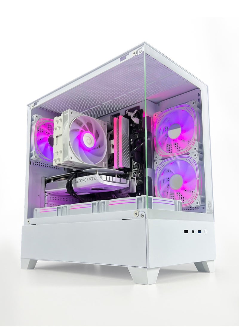 Nova Skye Gaming PC - Intel Core i5-11400F Processor | NVIDIA RTX 4060 8GB GPU | 16GB DDR4 RAM | 1TB M.2 NVMe SSD + 4TB HDD | ARGB Air Cooler | WiFi + Bluetooth Ready | Windows 11 Pro | Game Sekret Desktop Computer Tower (White)