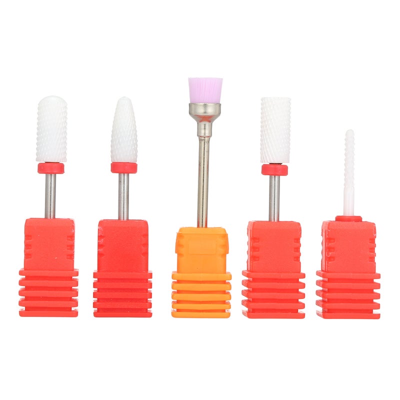 5 Piece Nail Drill Bits Multicolor