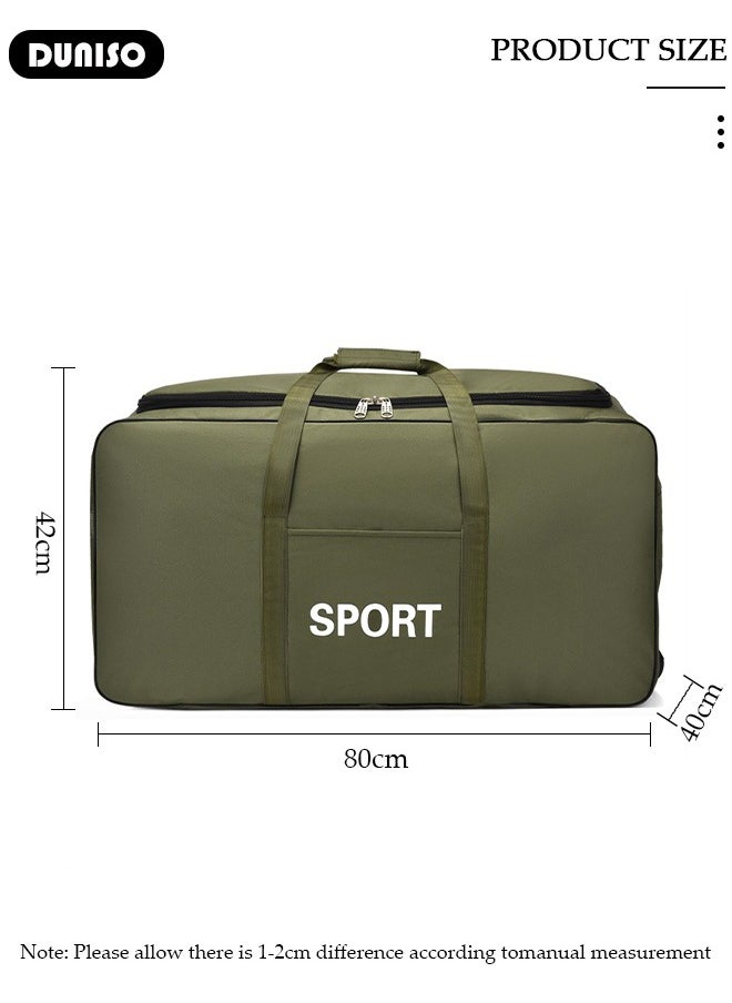 Foldable Rolling Duffel Bag with 2 Wheels, Light Weight Travel Duffel bag with Large Loading Capacity, Inch Durable Travel Luggage Bag- Rugged, Collapsible Carry On Luggage Bag for Travel Camping Sports