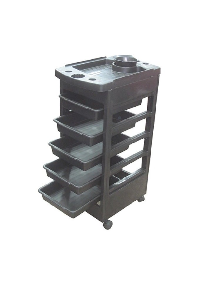 Salon Trolley Cart Division Trolley Black for Home Beauty Salon Barbershop