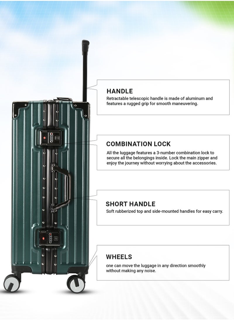 PC Hard Side Zipperless Luggage Set of 3 PCS TSA Lockable Travel Suitcase