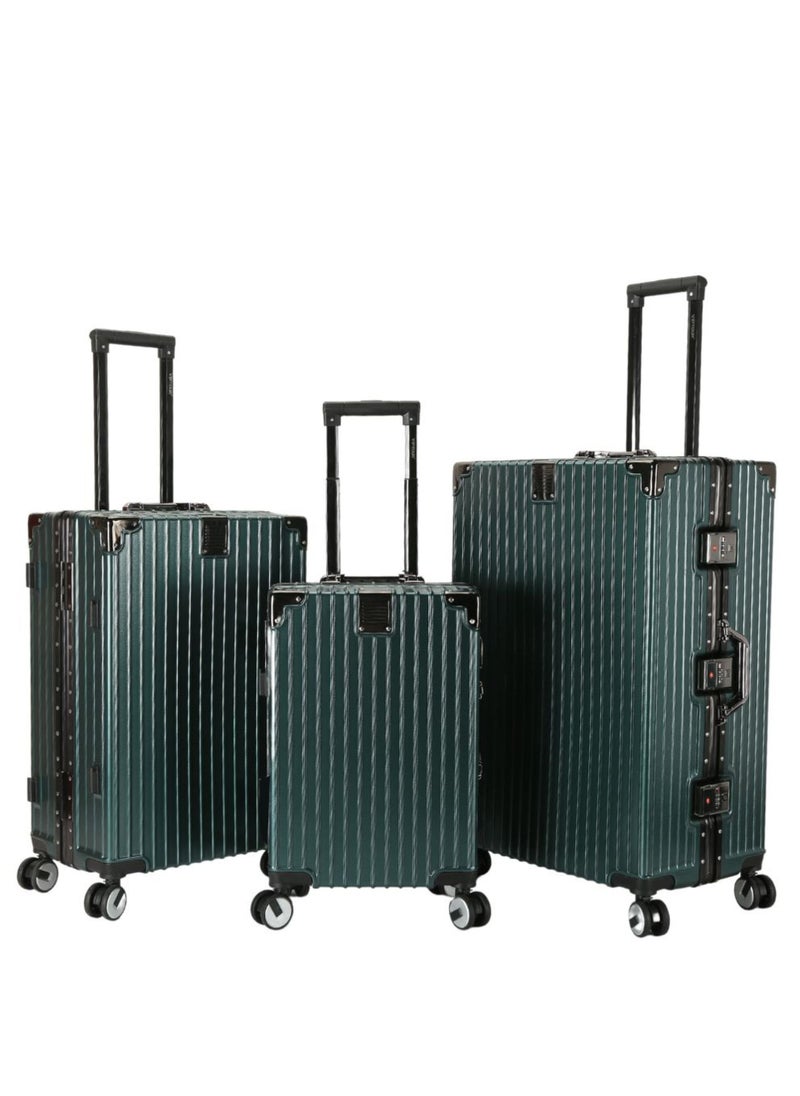 PC Hard Side Zipperless Luggage Set of 3 PCS TSA Lockable Travel Suitcase